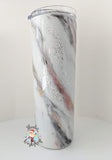 20 oz. Skinny Marble "Stay Humble, Hustle Hard"