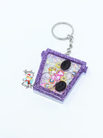 Sunflower & Rainbows Shaker Keychain