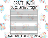 Sarape Template | Craft Haven 30 oz. Skinny Straight | SVG PNG JPG Studio3