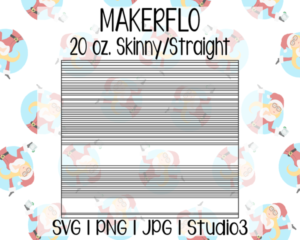Sarape Template | MakerFlo 20 oz. Skinny Straight | SVG PNG JPG Studio3