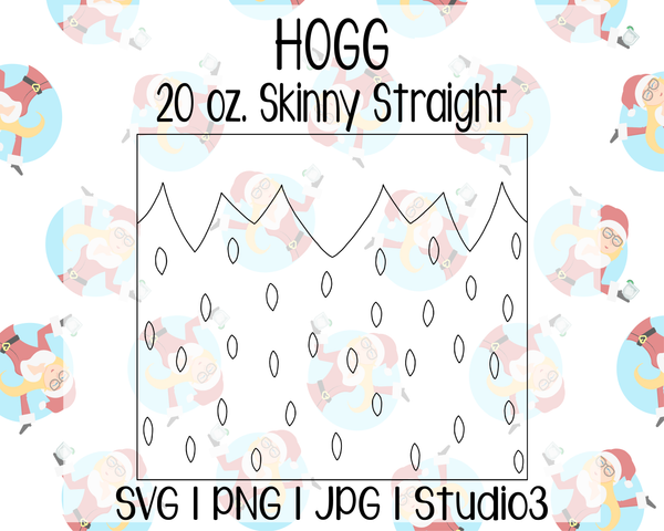 Strawberry Tumbler Template | Hogg 20 oz. Skinny Straight | SVG PNG JPG Studio3