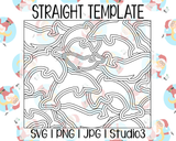 Dolphin Burst Tumbler Template | Straight | SVG PNG JPG Studio3