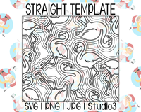 Flamingo Burst Template | Straight | SVG PNG JPG Studio3