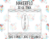 Crayon Tumbler Template | MakerFlo 30 oz. Thick | SVG PNG JPG Studio3