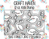 Flamingo Burst Template | Craft Haven 12 oz. Kid Sport | SVG PNG JPG Studio3