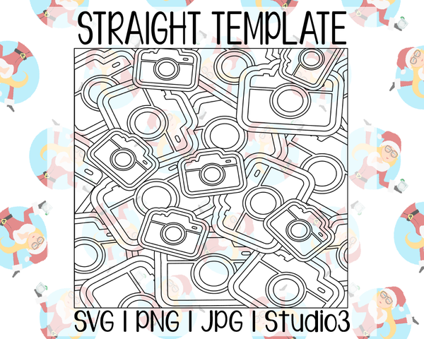 Camera Burst Templte | Straight | SVG PNG JPG Studio3