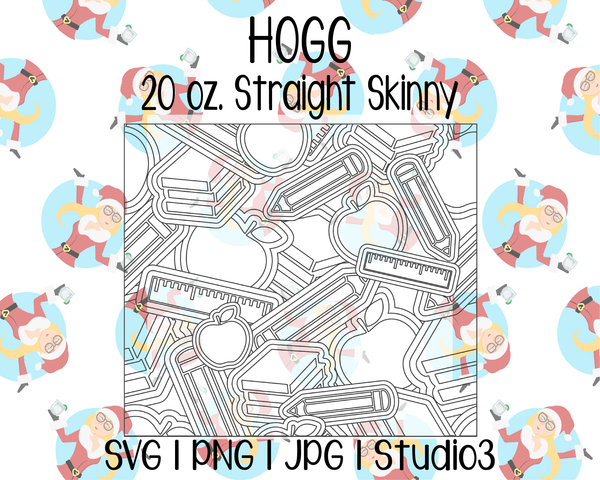 Back to School Burst Template | Craft Haven 20 oz. Skinny | SVG PNG JPG Studio3