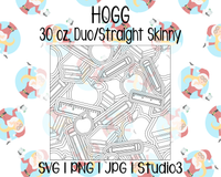 Back to School Burst Template | Hogg 30 oz. Duo/Skinny Straight | SVG PNG JPG Studio3